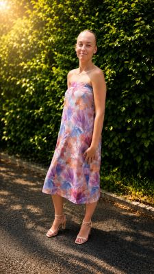 Set for sewing multifunctional dresses with colorful flower print SET83 (3)