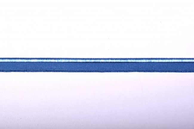 Edging elastic band in blue color 1 cm wide 43623