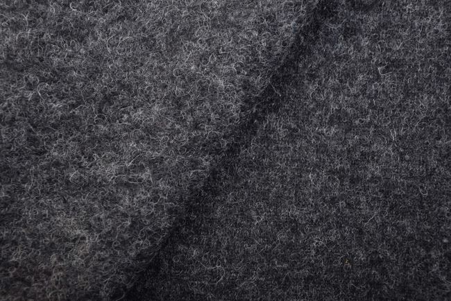 Boiled wool in dark gray color DS-GL2128