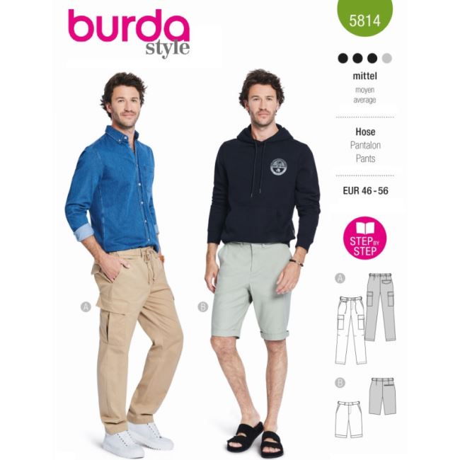 Cut for men's trousers in size 46-56 5814