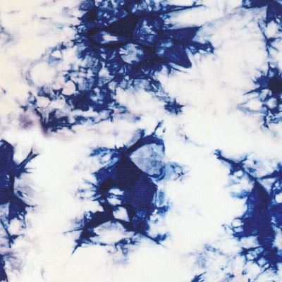 Canvas cover fabric with digital print of blue batik 20972/014 (1)