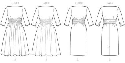 Butterick fit for retro dress in size 40-48 B6242-E5 (1)