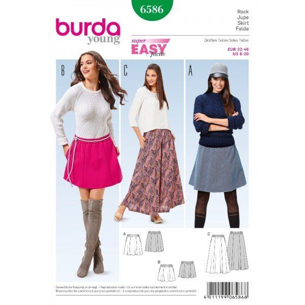 Women's rubber skirt cut 6586