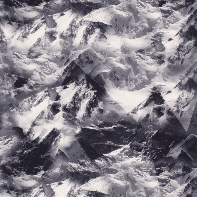 Functional knitwear with digital mountain print 20267/063