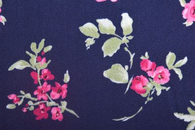 Viscose fabric in blue with flower print MOR4113 (1)