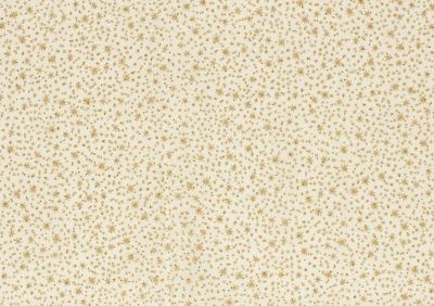 Christmas fabric made of cotton in cream color with a print of small gold stars 60550/051 (1)