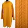 Knitted in ocher color with braids 13423/580