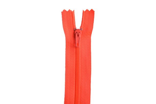Spiral zipper in bright orange color 16cm I-3S0-16-336