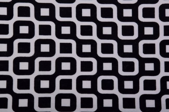 Decorative fabric with a printed pattern in white color 1229/069