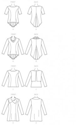 Butterick cut for women's t-shirt in size 42-50 B6248-F5 (1)